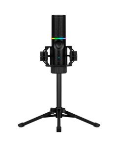 Microfone Gamer Streamplify Mic Tripod Com Tripé Preto RGB
