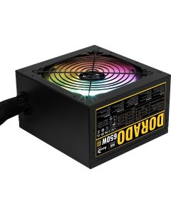 Fonte Gamer DORADO 650W 80 Plus Gold PFC Ativo AEROCOOL