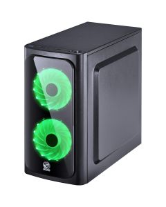 GABINETE VENUS 2 FANS LED VERDE LATERAL ACRÍLICO 1
