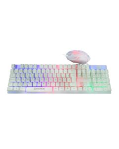 Kit Gamer Teclado e Mouse branco USB LED RGB TPC-096KB Hoopson 1
