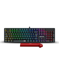 TECLADO MECÂNICO GAMER REDRAGON SINDRI RAINBOW SWITCH MARROM 1