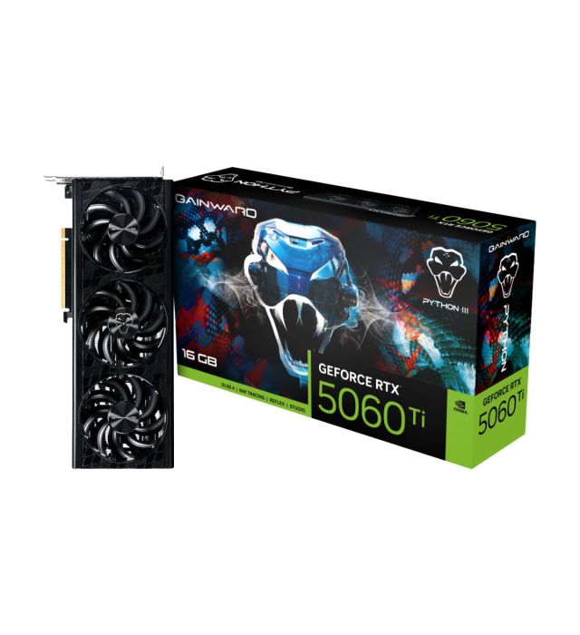 Placa de Vídeo Gainward GeForce RTX 5060 Ti Python III 16 GB GDDR7 NE7506T019T1‑GB2061T